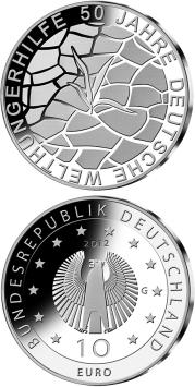 50 jaar Deutsche Welthungerhilfe 10 euro Duitsland 2012 cuni UNC
